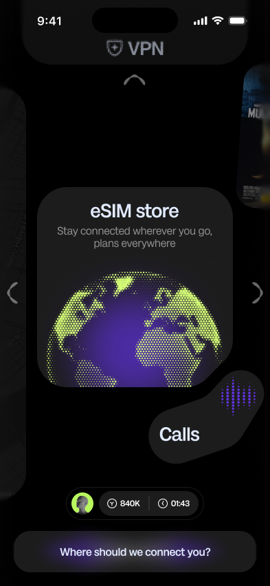 Main Hub — default state