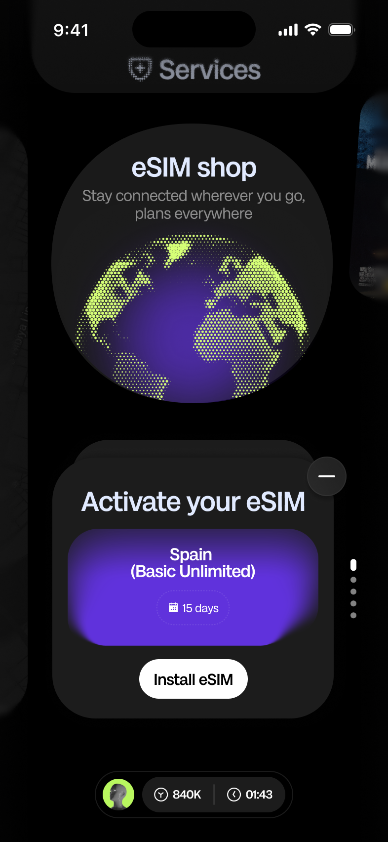Activate eSIM block